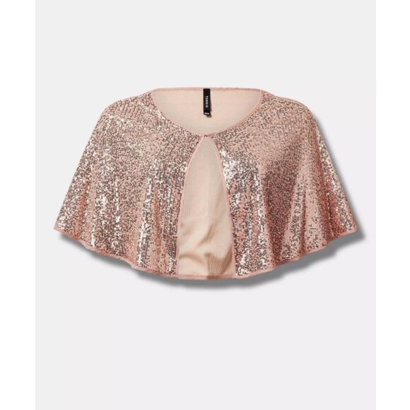 NWT Torrid Champagne Sequined Bolero Cover-Up ~ One Size - Picture 5 of 10